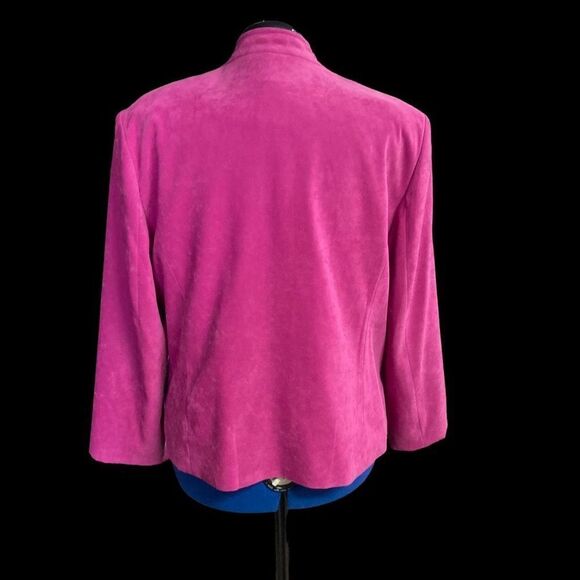 JM Collection by Jeniffer Moore Women’s Quilted Suede like Jacket Pink S… - Picture 12 of 12